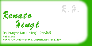 renato hingl business card